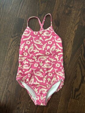 Hanna Andersson Pink Mermaid One-Piece Swimsuit